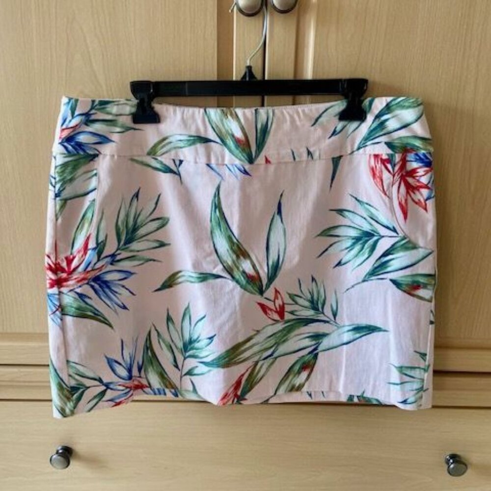 Pink and multi colored skort